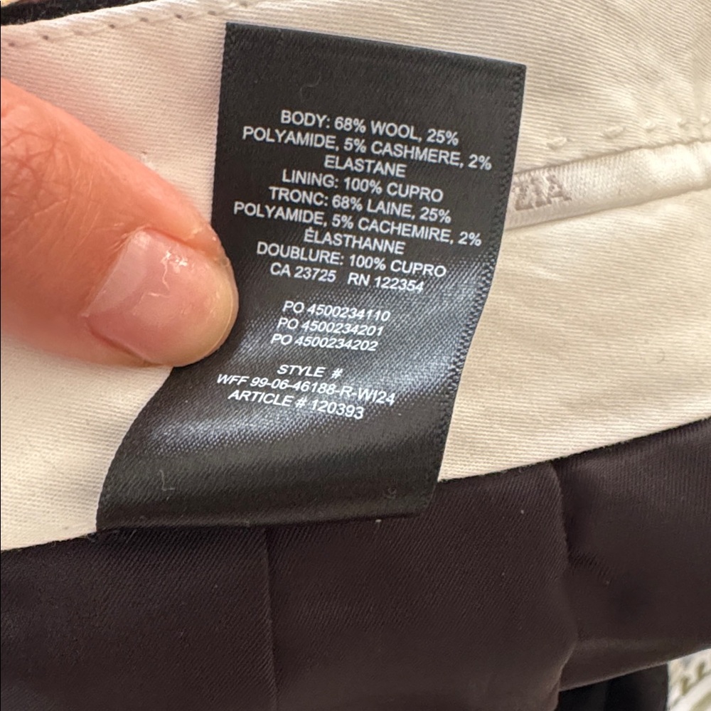 Aritzia Wool/Cashmere blend Effortless Pant - Picture 5 of 5